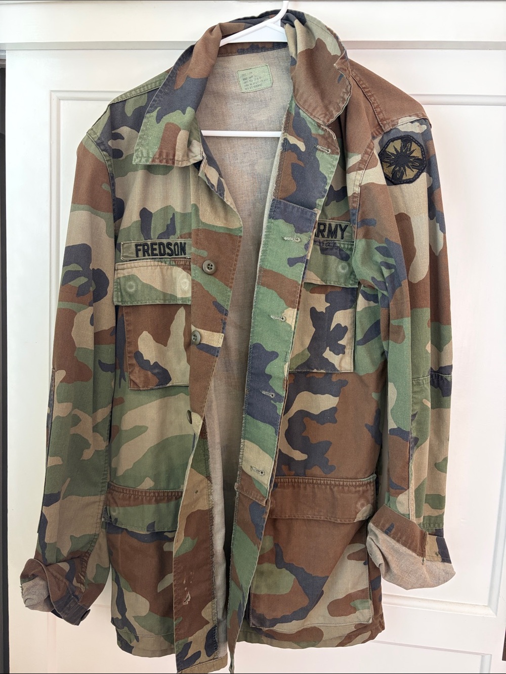 Vintage Military Camo Field Jacket - Green/Brown Camouflage